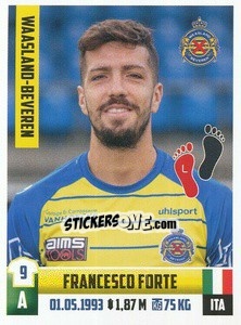 Sticker Francesco Forte - Belgian Pro League 2018-2019 n. 314 - Panini