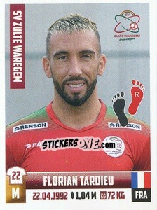 Cromo Florian Tardieu - Belgian Pro League 2018-2019 - Panini