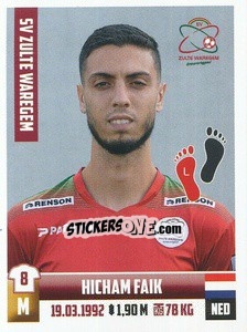 Sticker Hicham Faik - Belgian Pro League 2018-2019 - Panini