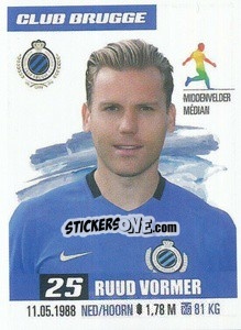 Cromo Ruud Vormer - Belgian Pro League 2018-2019 - Panini