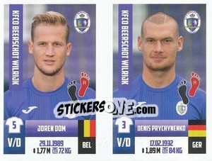 Figurina Joren Dom / Denis Prychynenko - Belgian Pro League 2018-2019 - Panini