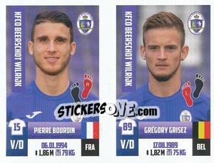 Sticker Pierre Bourdin / Gregory Grisez - Belgian Pro League 2018-2019 - Panini