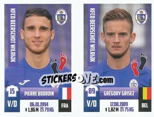 Sticker Pierre Bourdin / Gregory Grisez - Belgian Pro League 2018-2019 n. 357 - Panini