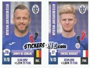 Figurina Jimmy De Jonghe / Emeric Dudouit - Belgian Pro League 2018-2019 - Panini