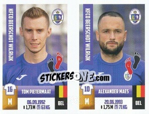 Sticker Tom Pietermaat / Alexander Maes - Belgian Pro League 2018-2019 n. 360 - Panini