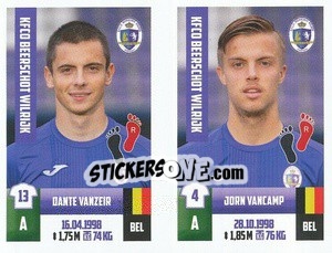 Cromo Dante Vanzeir / Jorn Vancamp - Belgian Pro League 2018-2019 - Panini