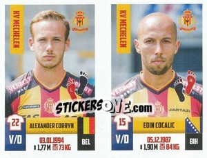 Sticker Alexander Corryn / Edin Cocalic - Belgian Pro League 2018-2019 n. 368 - Panini