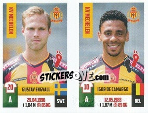 Sticker Gustav Engvall / Igor De Camargo - Belgian Pro League 2018-2019 - Panini