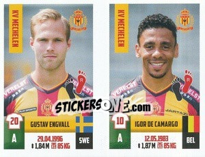 Sticker Gustav Engvall / Igor De Camargo - Belgian Pro League 2018-2019 n. 373 - Panini