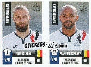 Cromo Fazli Kocabas / Francois Kompany - Belgian Pro League 2018-2019 n. 401 - Panini