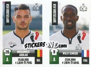 Sticker Mohammed Aoulad / Willy Semedo - Belgian Pro League 2018-2019 n. 405 - Panini