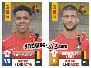 Sticker Marco Weymans / Shean Garlito Y Romo - Belgian Pro League 2018-2019 - Panini