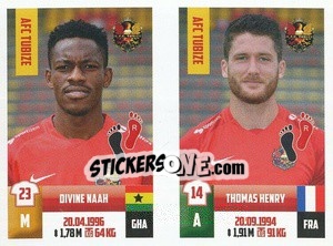 Sticker Divine Naah / Thomas Henry - Belgian Pro League 2018-2019 n. 417 - Panini