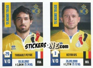 Sticker Thibault Peyre / Kevin Kis - Belgian Pro League 2018-2019 n. 423 - Panini