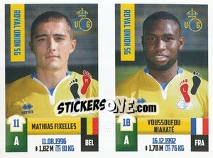 Sticker Mathias Fixelles / Youssoufou Niakate - Belgian Pro League 2018-2019 - Panini