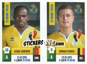 Sticker Serge Tabekou / Roman Ferber - Belgian Pro League 2018-2019 n. 429 - Panini