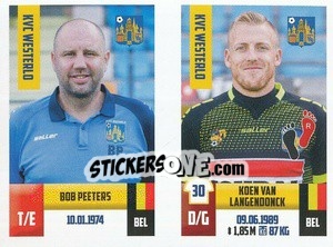 Cromo Bob Peeters / Koen Van Langendonck - Belgian Pro League 2018-2019 - Panini