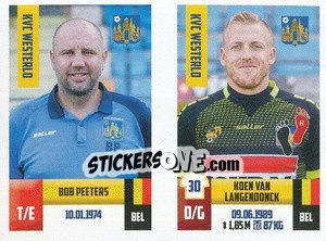 Sticker Bob Peeters / Koen Van Langendonck - Belgian Pro League 2018-2019 n. 432 - Panini