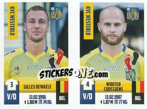Sticker Gilles Dewaele / Wouter Corstjens - Belgian Pro League 2018-2019 n. 434 - Panini