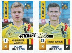 Sticker Guillaume De Schryver / Nicolas Rommens - Belgian Pro League 2018-2019 - Panini