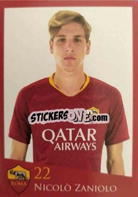 Sticker Nicolò Zaniolo - As Roma 2018-2019 n. 28 - Euro Publishing
