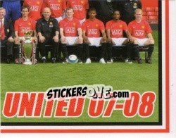 Sticker Team photo (4) - Manchester United 2007-2008 - Panini