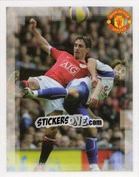 Sticker Gary Neville - Manchester United 2007-2008 n. 18 - Panini