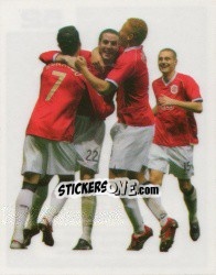 Cromo Goal celebration - Manchester United 2007-2008 - Panini