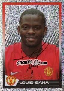 Sticker Louis Saha - Manchester United 2007-2008 n. 69 - Panini