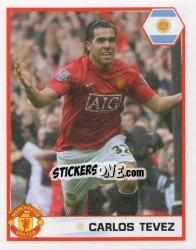 Sticker Carlos Tévez - Manchester United 2007-2008 n. 104 - Panini