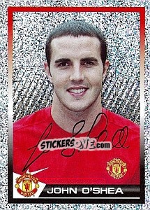 Sticker John O'Shea - Manchester United 2007-2008 n. 123 - Panini
