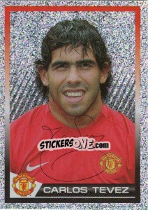 Sticker Carlos Tévez - Manchester United 2007-2008 n. 141 - Panini
