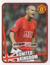 Sticker Rio Ferdinand - Manchester United 2007-2008 n. 158 - Panini