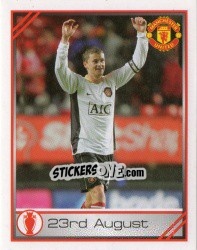 Sticker 23rd August - Ole Gunnar Solskjaer - Manchester United 2007-2008 n. 175 - Panini