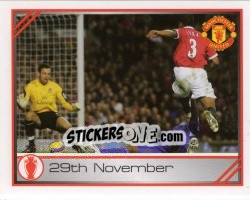 Sticker 29th November - Patrice Evra - Manchester United 2007-2008 n. 177 - Panini