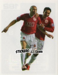Sticker Henrik Larsson / Kieran Richardson - Manchester United 2007-2008 n. 182 - Panini