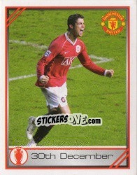 Sticker 30th December - Cristiano Ronaldo - Manchester United 2007-2008 n. 184 - Panini