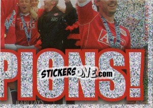 Cromo Celebration photo (4) - Manchester United 2007-2008 - Panini