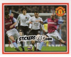 Figurina Ji-Sung Park / Ryan Giggs - Manchester United 2007-2008 - Panini