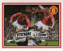 Sticker Cristiano Ronaldo / Wes Brown - Manchester United 2007-2008 n. K - Panini