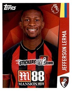 Sticker Jefferson Lerma - Premier League Inglese 2018-2019 n. 13 - Topps