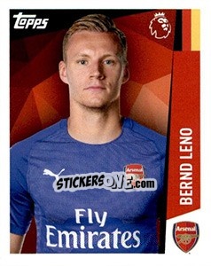 Sticker Bernd Leno - Premier League Inglese 2018-2019 n. 21 - Topps