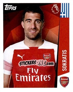 Sticker Sokratis Papastathopoulos - Premier League Inglese 2018-2019 n. 24 - Topps