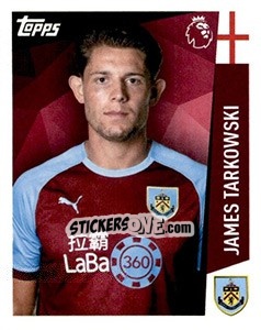 Sticker James Tarkowski - Premier League Inglese 2018-2019 n. 50 - Topps