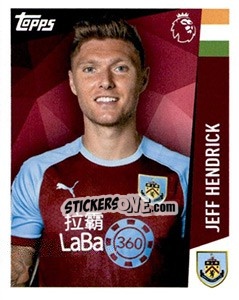 Sticker Jeff Hendrick - Premier League Inglese 2018-2019 n. 54 - Topps
