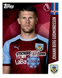 Sticker Johann Berg Gudmundsson - Premier League Inglese 2018-2019 n. 55 - Topps