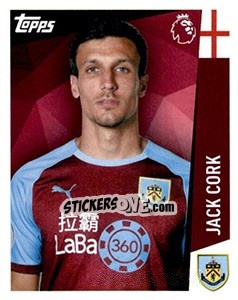 Sticker Jack Cork - Premier League Inglese 2018-2019 - Topps