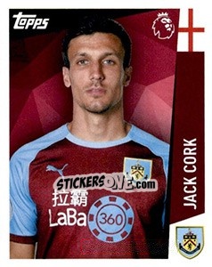 Cromo Jack Cork - Premier League Inglese 2018-2019 n. 56 - Topps
