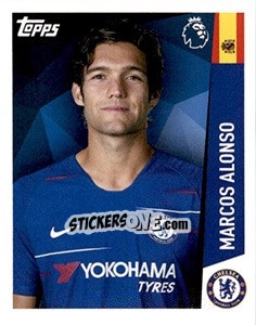 Sticker Marcos Alonso - Premier League Inglese 2018-2019 n. 78 - Topps