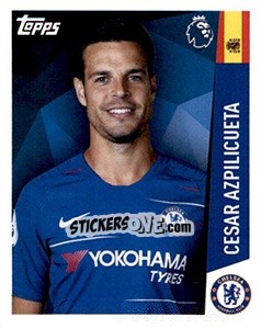 Sticker Cesar Azpilicueta - Premier League Inglese 2018-2019 n. 79 - Topps